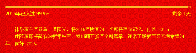 再见2015，你好2016！